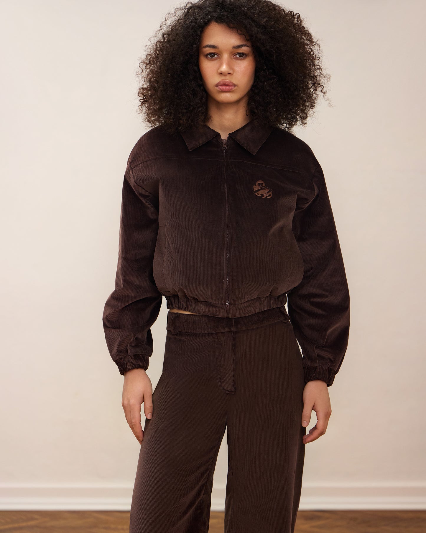 Бомбер вельветовий рожевий