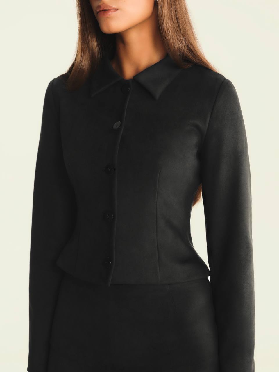 Рожевий замшевий жакет