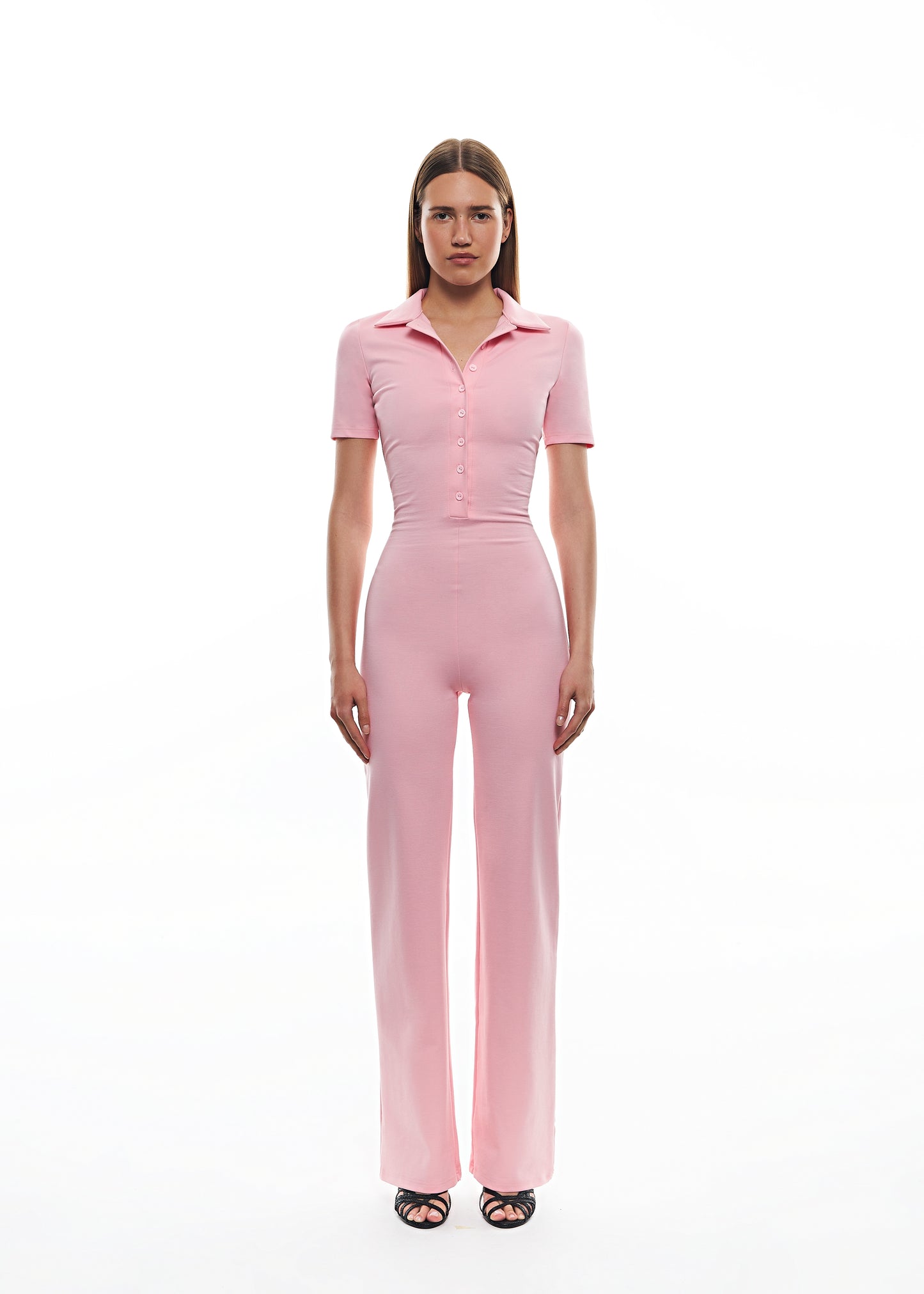 Комбінезон коричневий з коротким рукавом