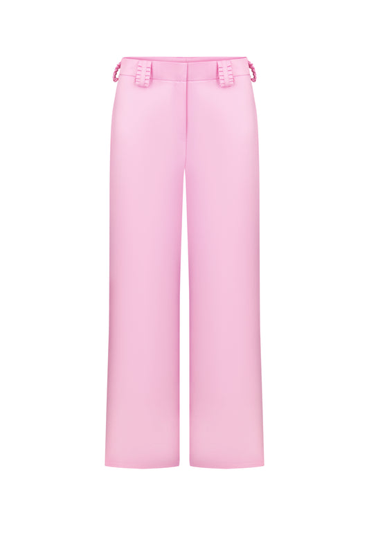 Штани сатинові рожеві