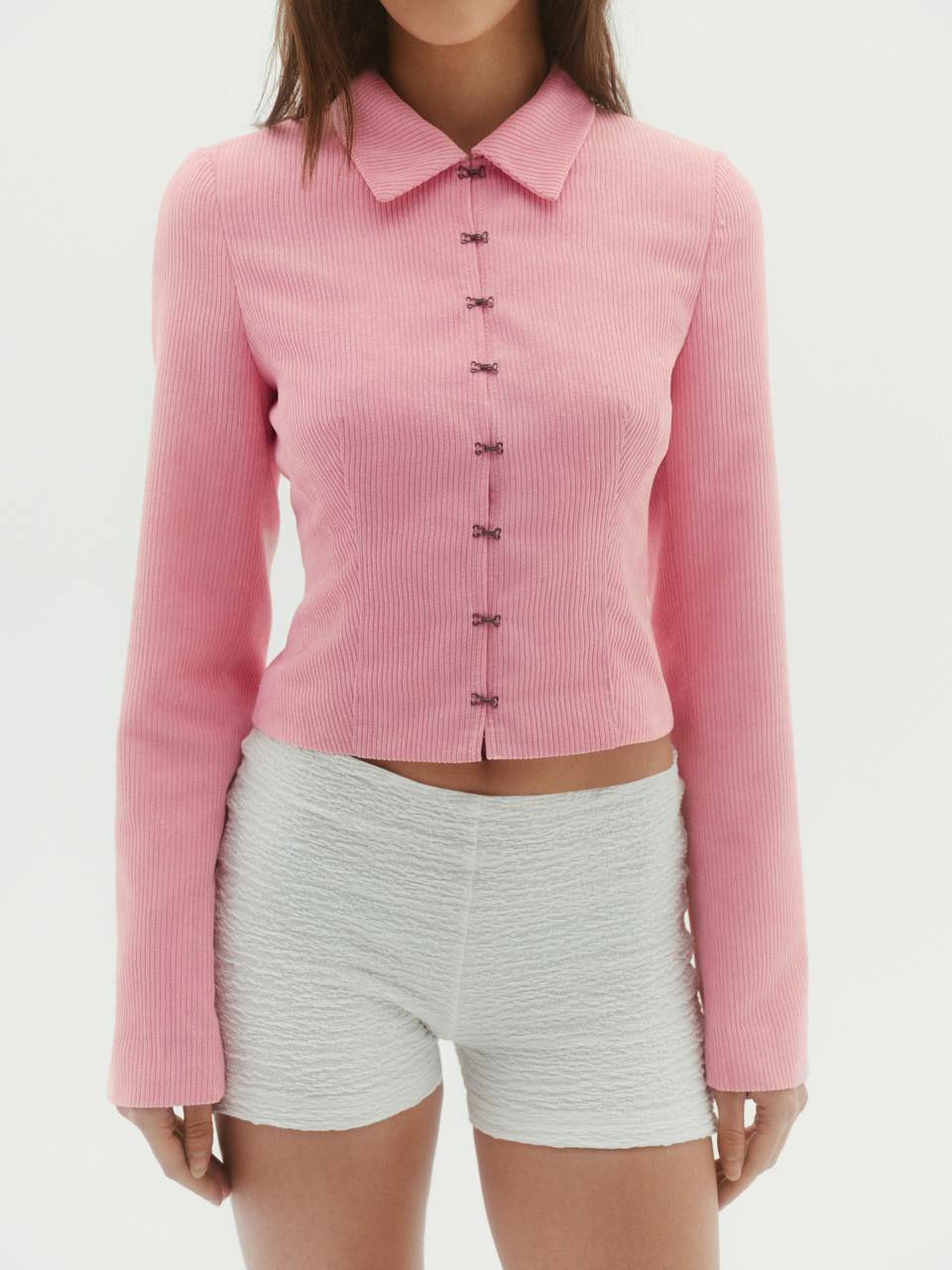 Рожевий вельветовий жакет