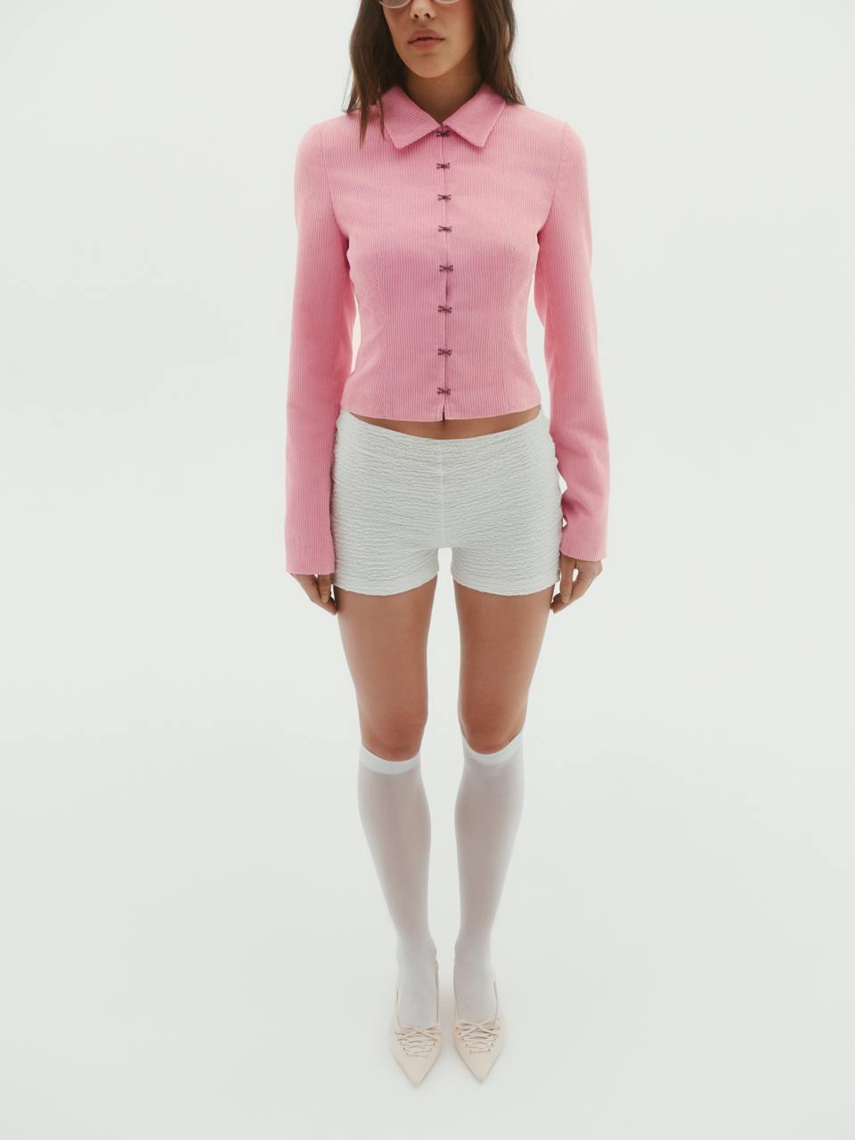 Коричневий вельветовий жакет