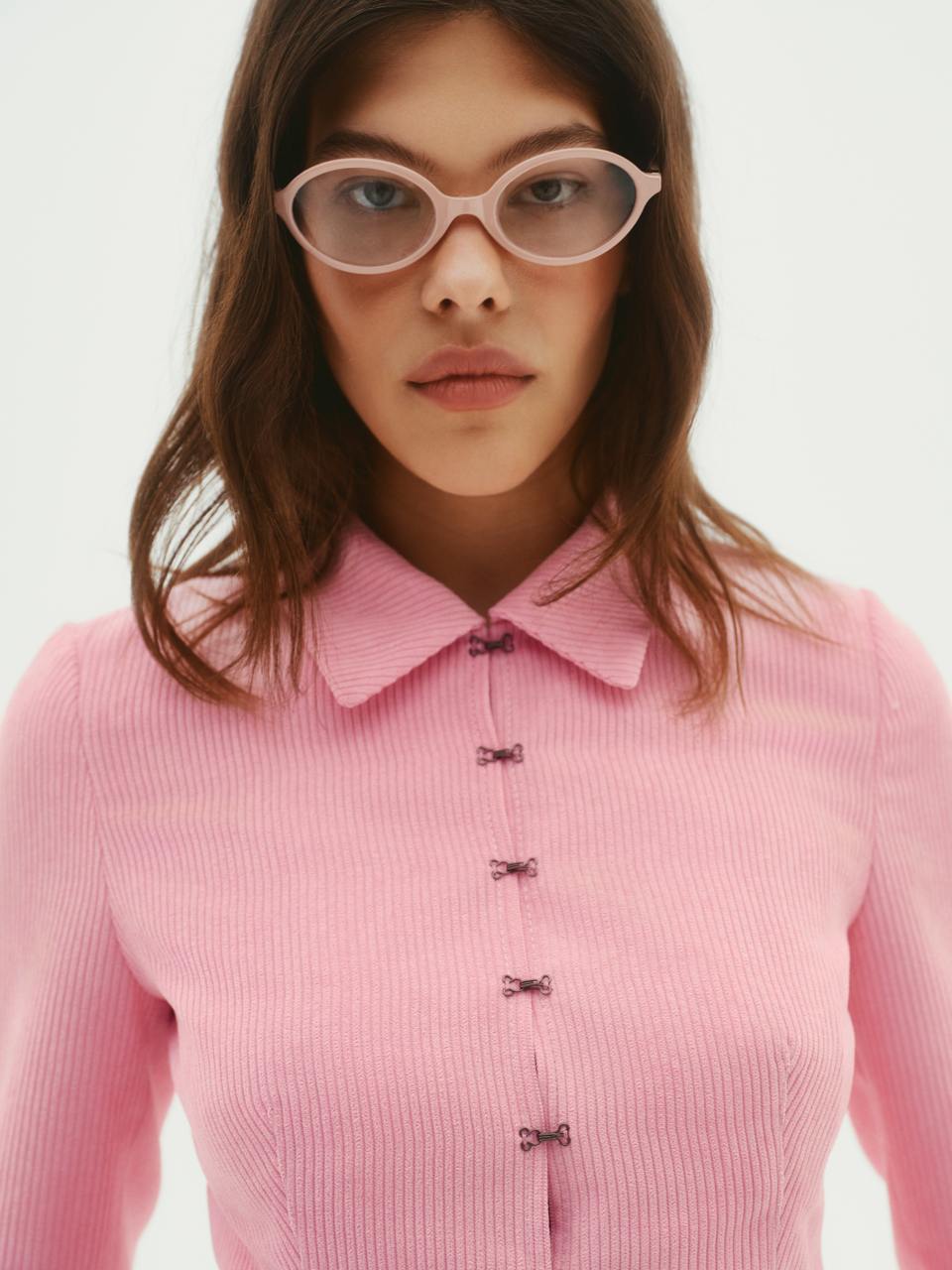 Коричневий вельветовий жакет