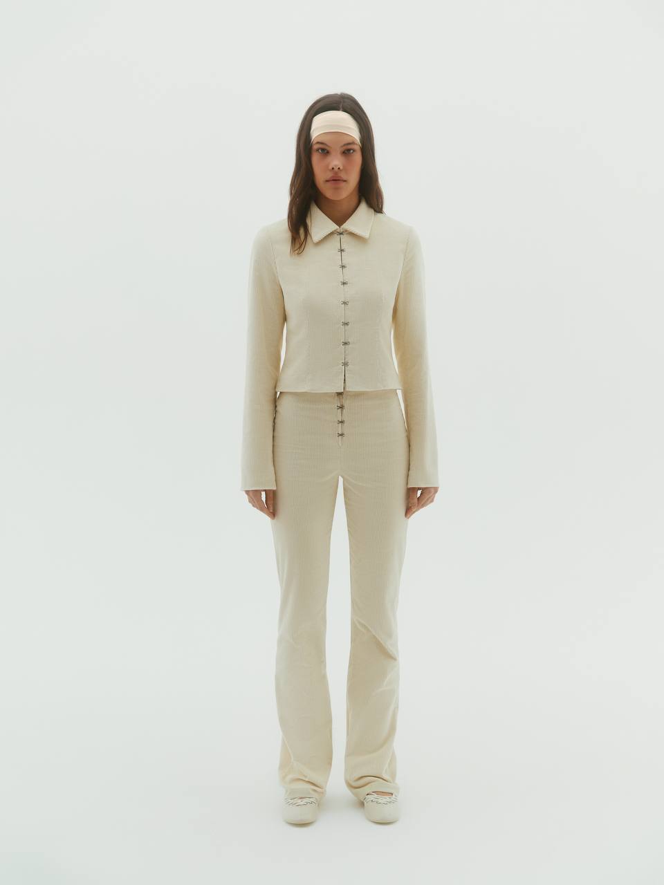 Рожевий вельветовий жакет