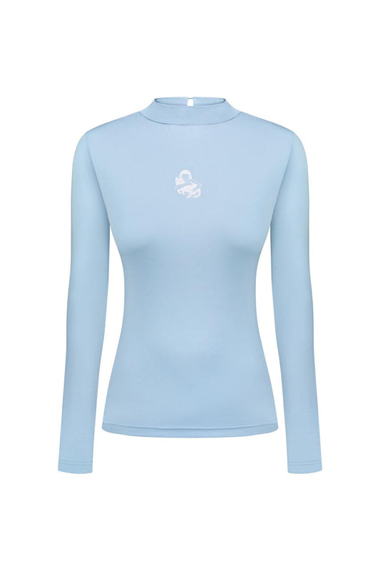 Лонг з вишивкою блакитний