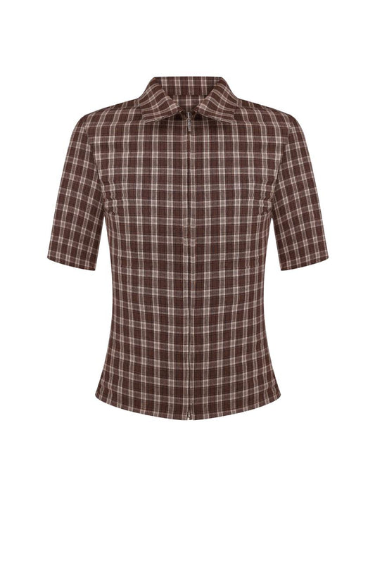 Поло у коричневу клітинку