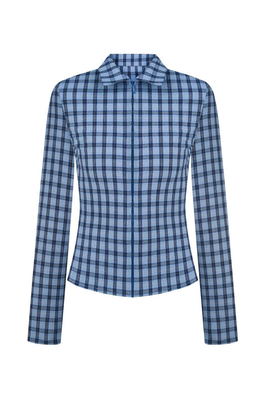 Сорочка у блакитну клітинку